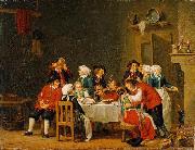 Pehr Hillestrom Convivial Scene in a Peasant Cottage Sweden oil painting artist
